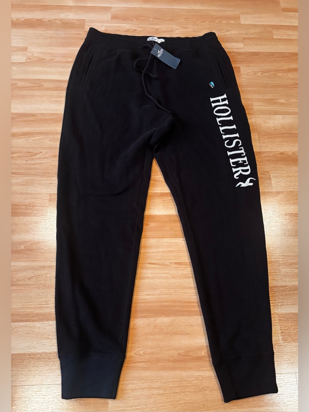 Hollister Black High- Rise Logo Jogger/Sweatpants